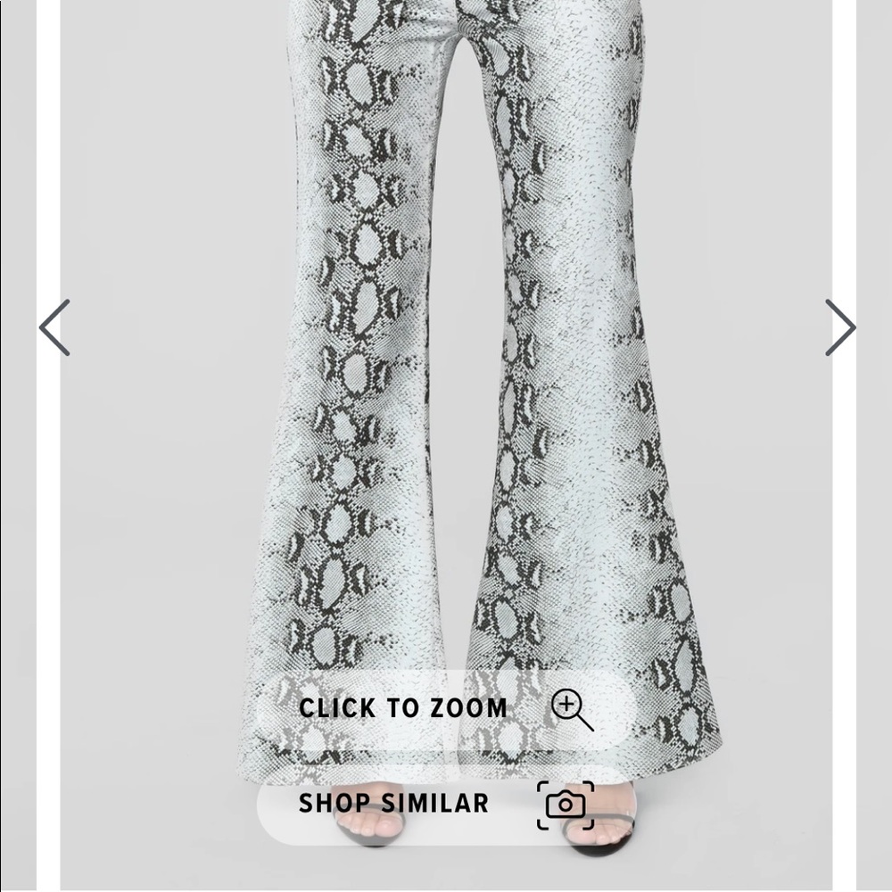 Fashion Nova snake print flare pants